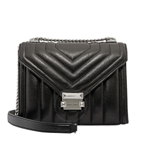 michael kors whitney large quilted leather shoulder bag|michaelkhorsbeigecolorleatherquiltedlookchainandleatherstrap.